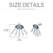 Evil Eye Earrings 925 Sterling Silver - In Balance Spirit