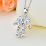 Good Luck 7 Chakra Elephant Necklace Sterling Silver - In Balance Spirit