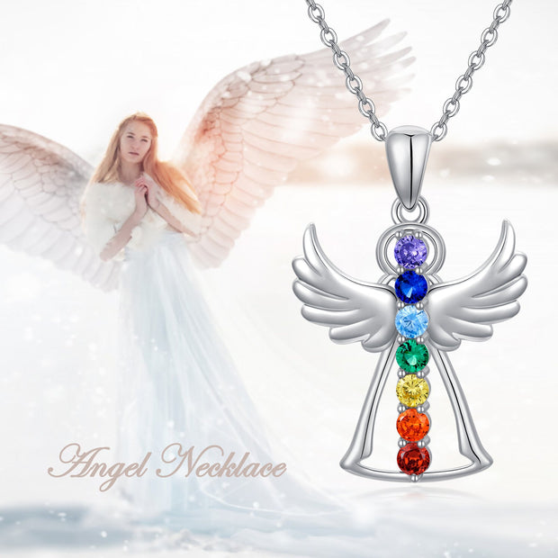 Guardian Angel Chakra Necklace 925 Sterling Silver - In Balance Spirit