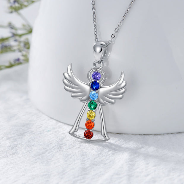 Guardian Angel Chakra Necklace 925 Sterling Silver - In Balance Spirit