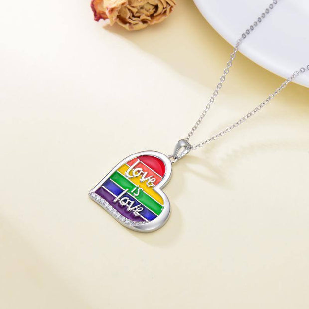 Love is Love Rainbow Pride Necklace - In Balance Spirit