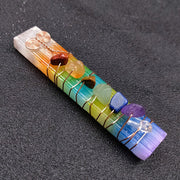Rainbow Selenite Seven Chakra Handles Yoga Stone Ornaments - In Balance Spirit